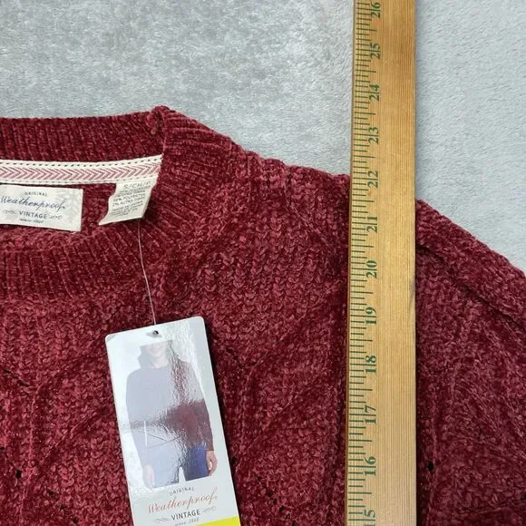 Weatherproof Women's S Pullover Sweater Red H1020 - Picture 3 of 9